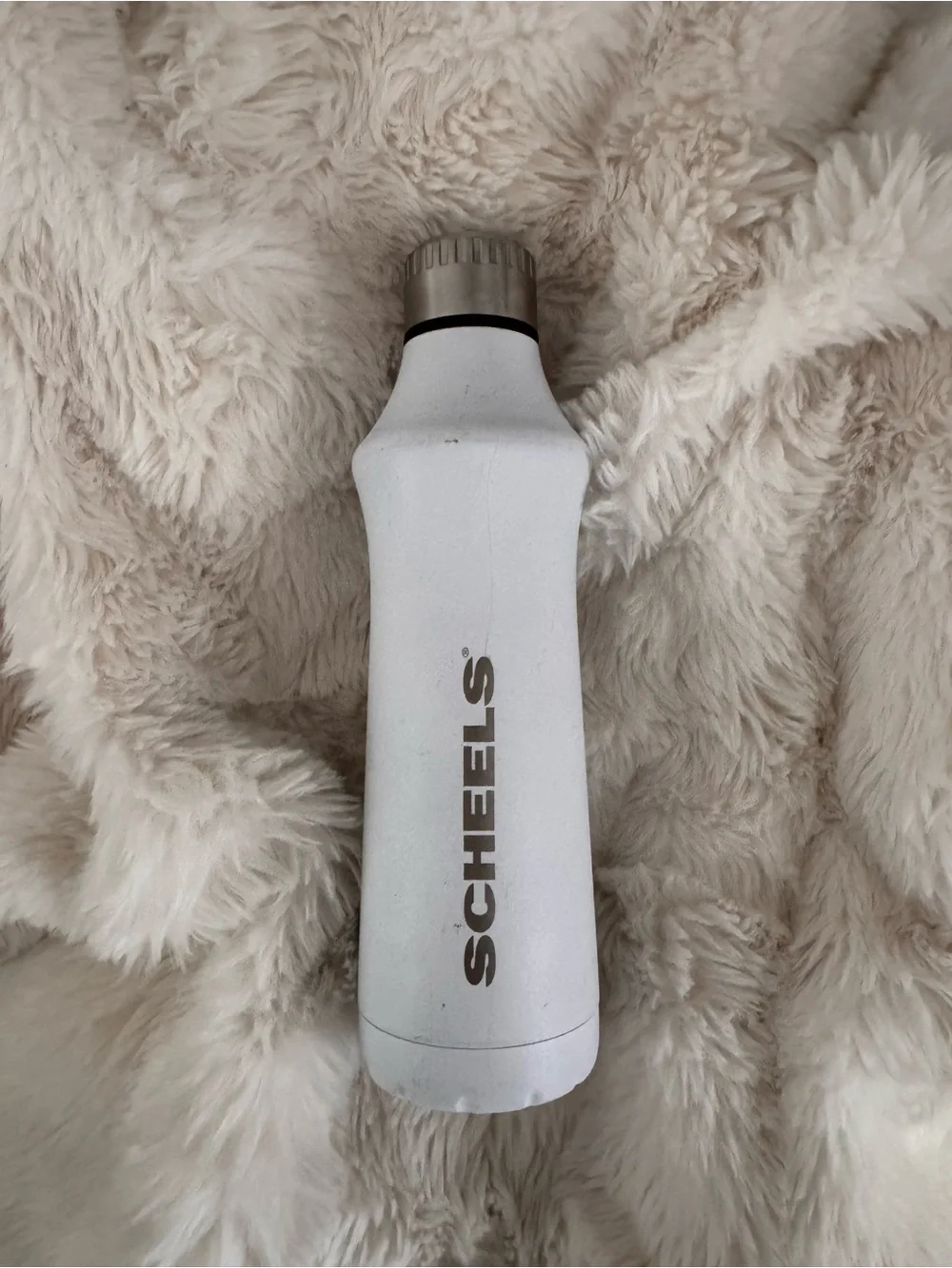 SCHEELS White Insulated Water Bottle with Stainless Cap